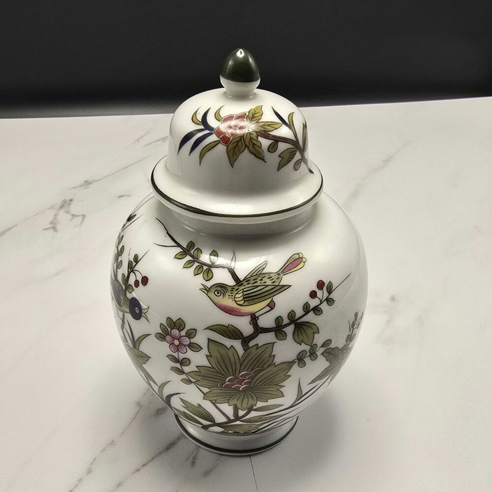 Andrea By Sadek Made in Japan Lidded Jar Floral with Birds